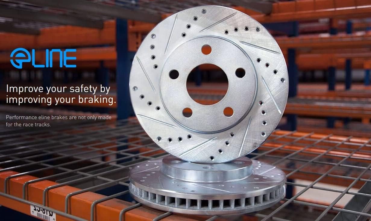 R1 Concepts Brake Rotor Drilled and Slotted Black Front Left 1997-1999 FORD F-150 2WD