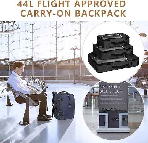 Miniatura 6 de Juego de 3 cubos de embalaje promocional bolsa organizadora de viaje naranja