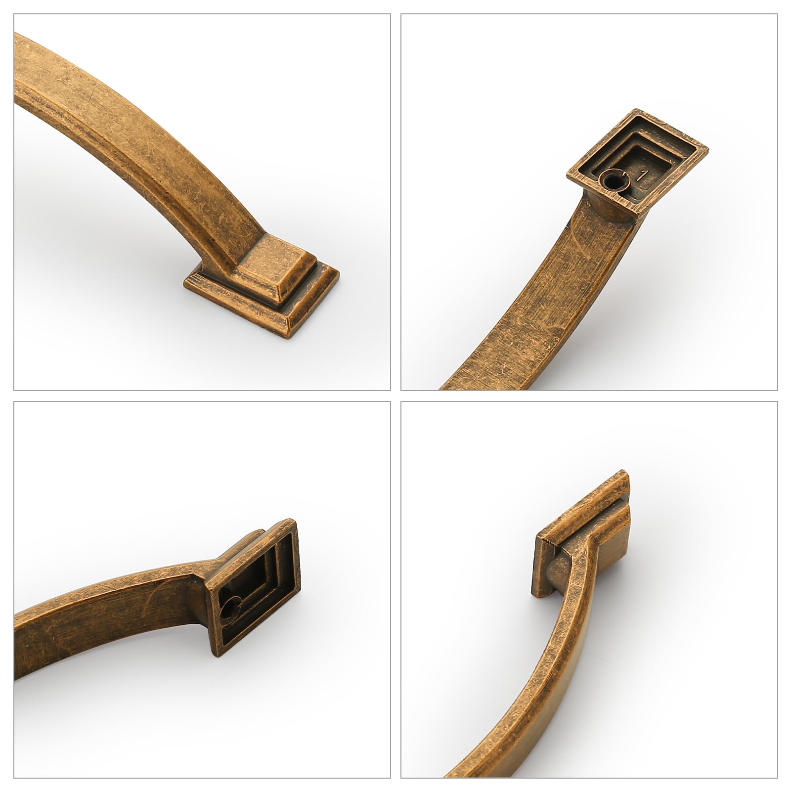 10 Pack Antique Brass Pulls 4 Inch Kitchen