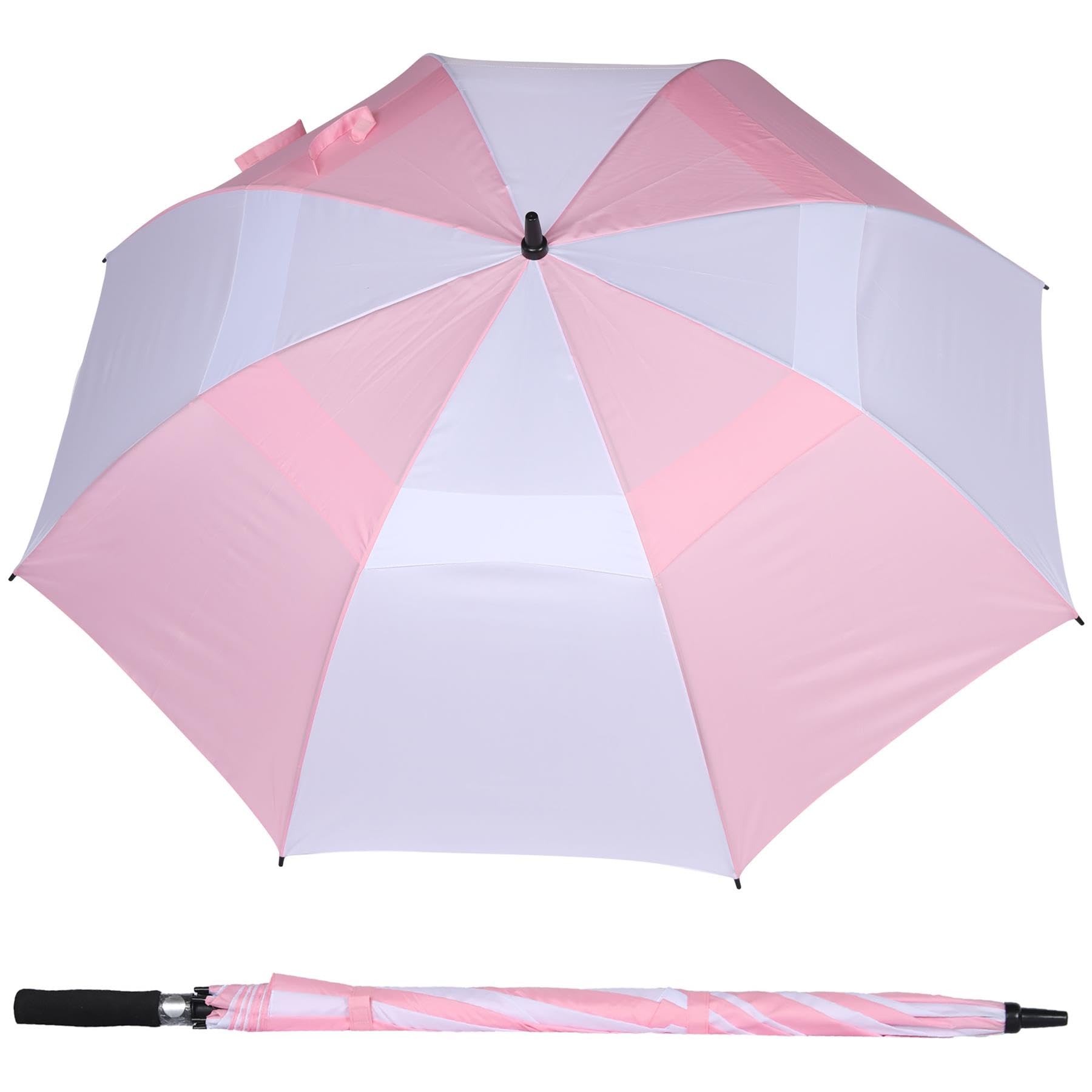 A2Z Golf Umbrella 152cm Double Canopy Windproof Auto Open Fiberglass Shaft
