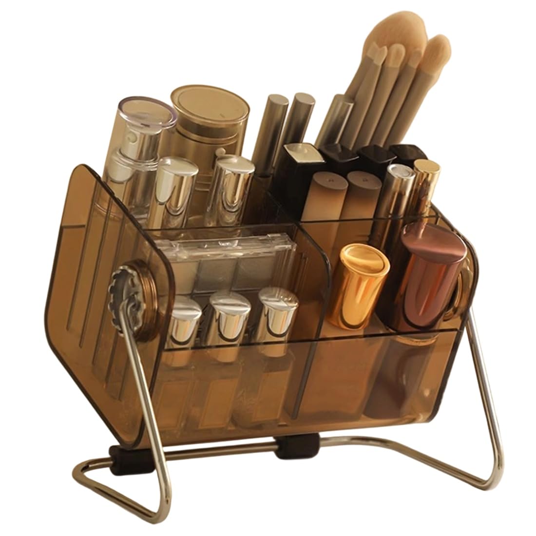Onchdbfhuu Brush Drum Cosmetic Storage Box Stationery Storage Dressing Lipstick Eye Shadow Makeup Brush Removable Rack