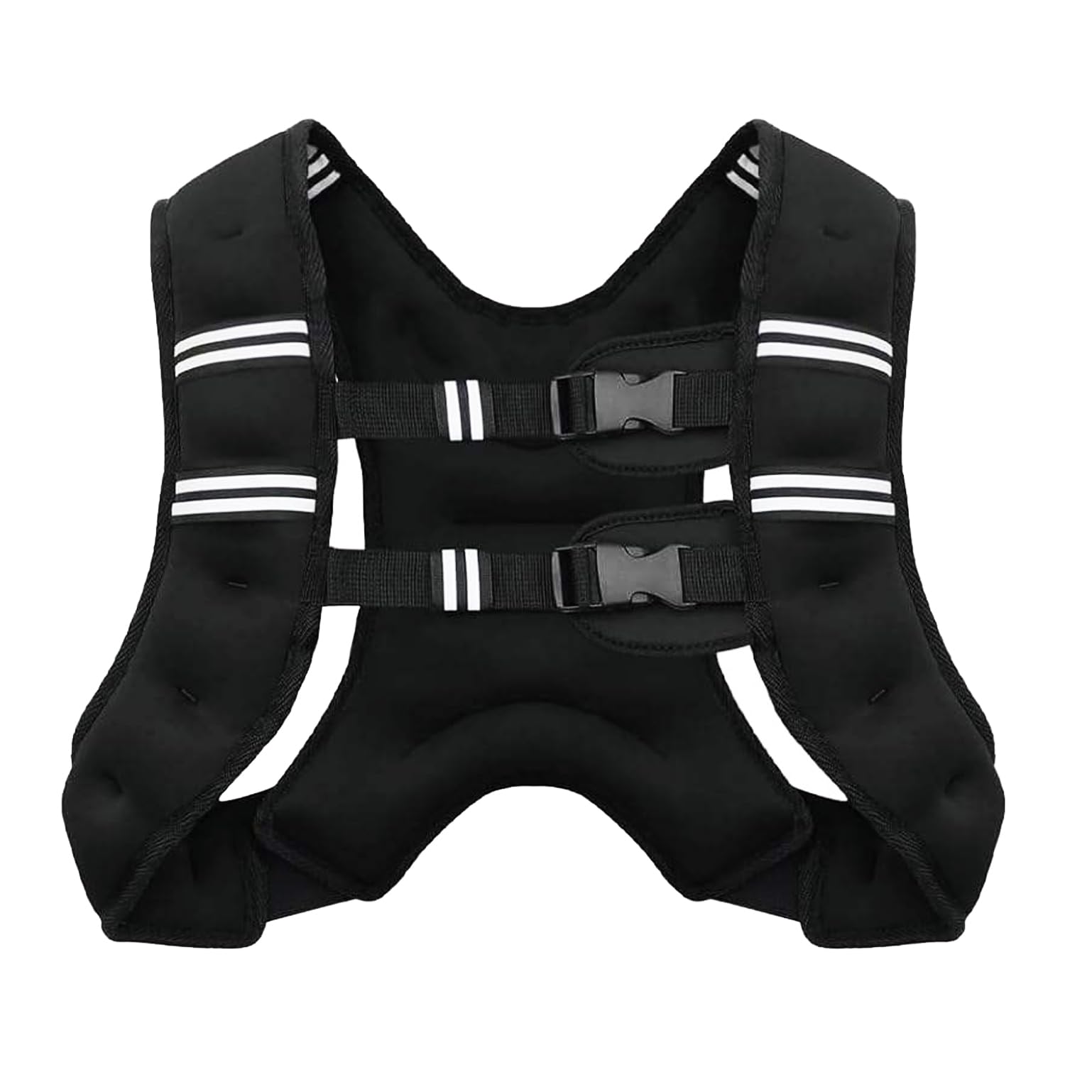 Amazon Basics Adjustable Weighted Vest 5 kg for Men & Women | Breathable Neoprene, Secure Fit, Even Weight Distribution | Ideal for Running, Gym, Cardio & Home Workouts | Black-image-13