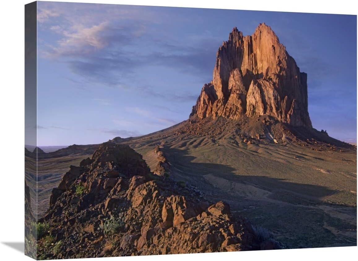 Global Gallery Shiprock, The Basalt core of an Extinct Volcano, New Mexico-Canvas Art-24"x18"