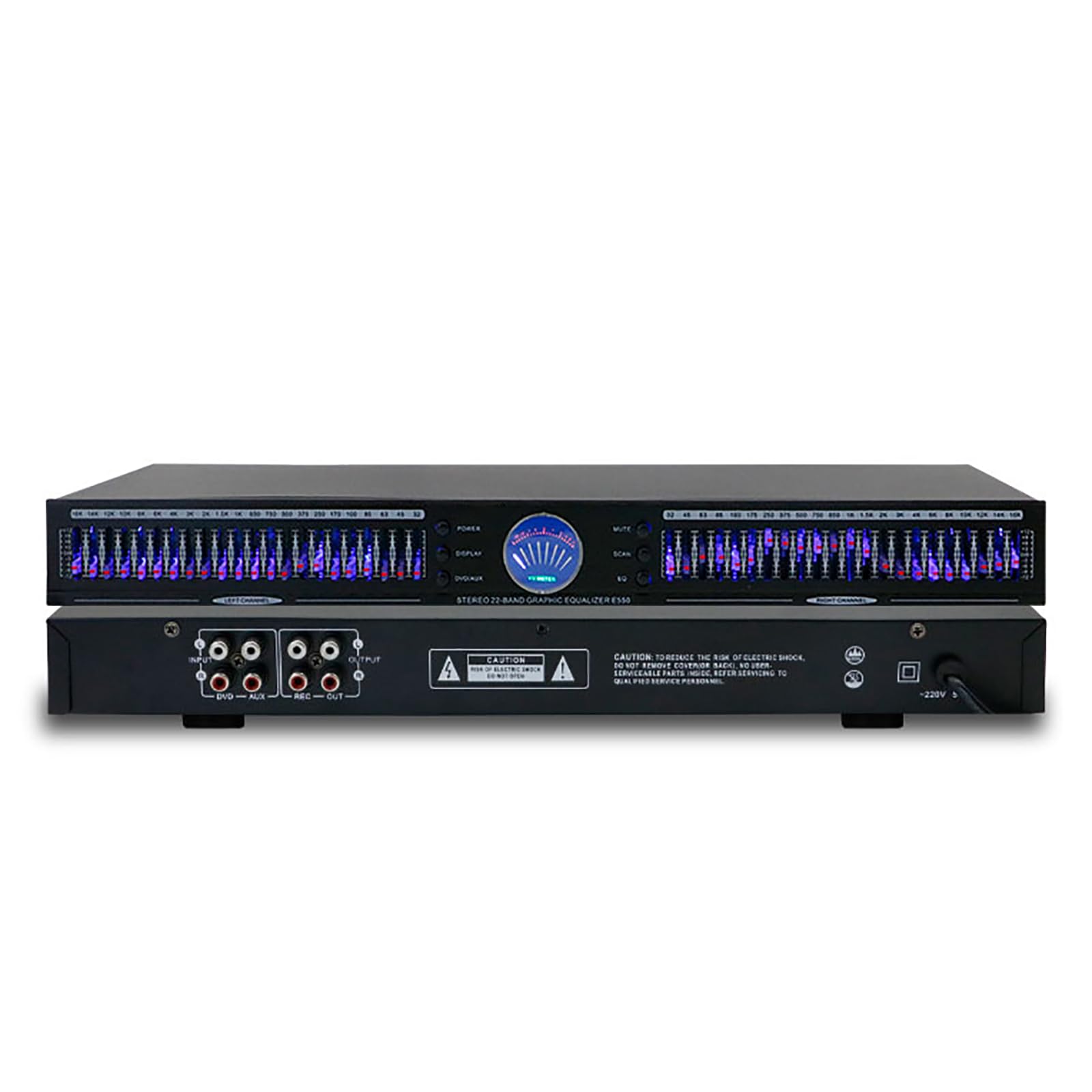 Stereo Graphic Eq, 22-pasmowy korektor graficzny, 10 zaprogramowanych efektów, wyjście redukcji szumów, jakość dźwięku w wysokiej rozdzielczości, na scenę, koncert, studio nagraniowe