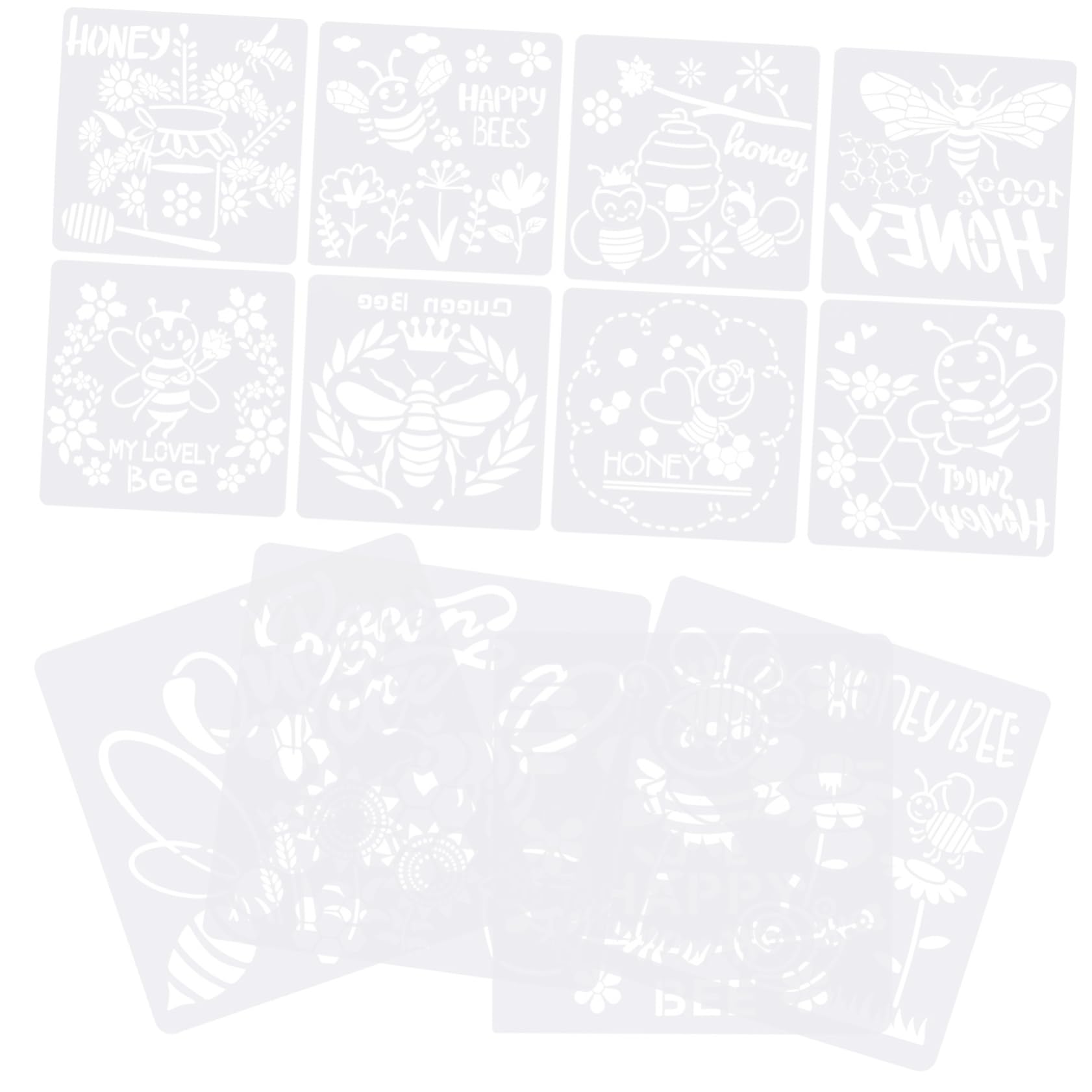 Lurrose 36feuilles Pochoirs De Dessin Pour Modèles Décoratifs De Abeilles Pour Projets Artistiques Et Peinture Sur Divers Supports