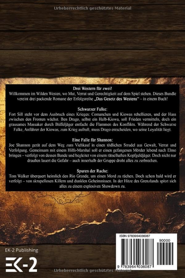3 Western in 1: Schwarzer Falke: 'Schwarzer Falke', 'Eine Falle für Shannon' & 'Spuren der Rache' (Historische Western) (Historische Western-Reihe 'Das Gesetz des Westens', Band 17)
