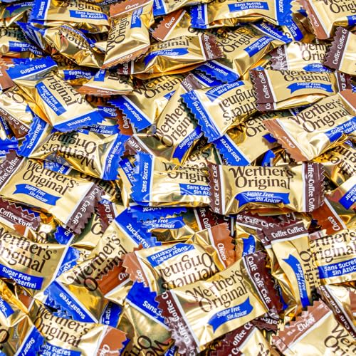 Werthers Sugar Free Hard Candy 15.4 oz – Assorted (Caramel, Coffee, Chocolate), Individually Wrapped