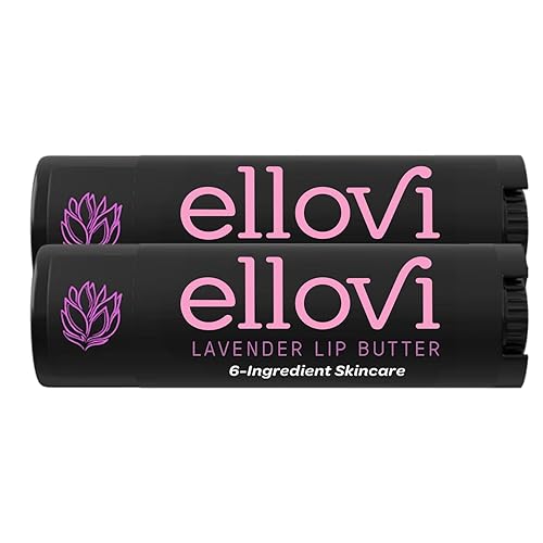 Bálsamo labial de mantequilla labial natural, lavanda, lo suficientemente puro para comer, fabricado con solo 6 ingredientes veganos, cuidado labial