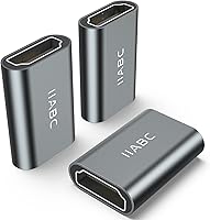 IIABC HDMI Female to Female Coupler 3-Pack: 4K@60Hz Aluminum Adapter for Seamless Extension on TV, PC, PS5, Projector, Roku
