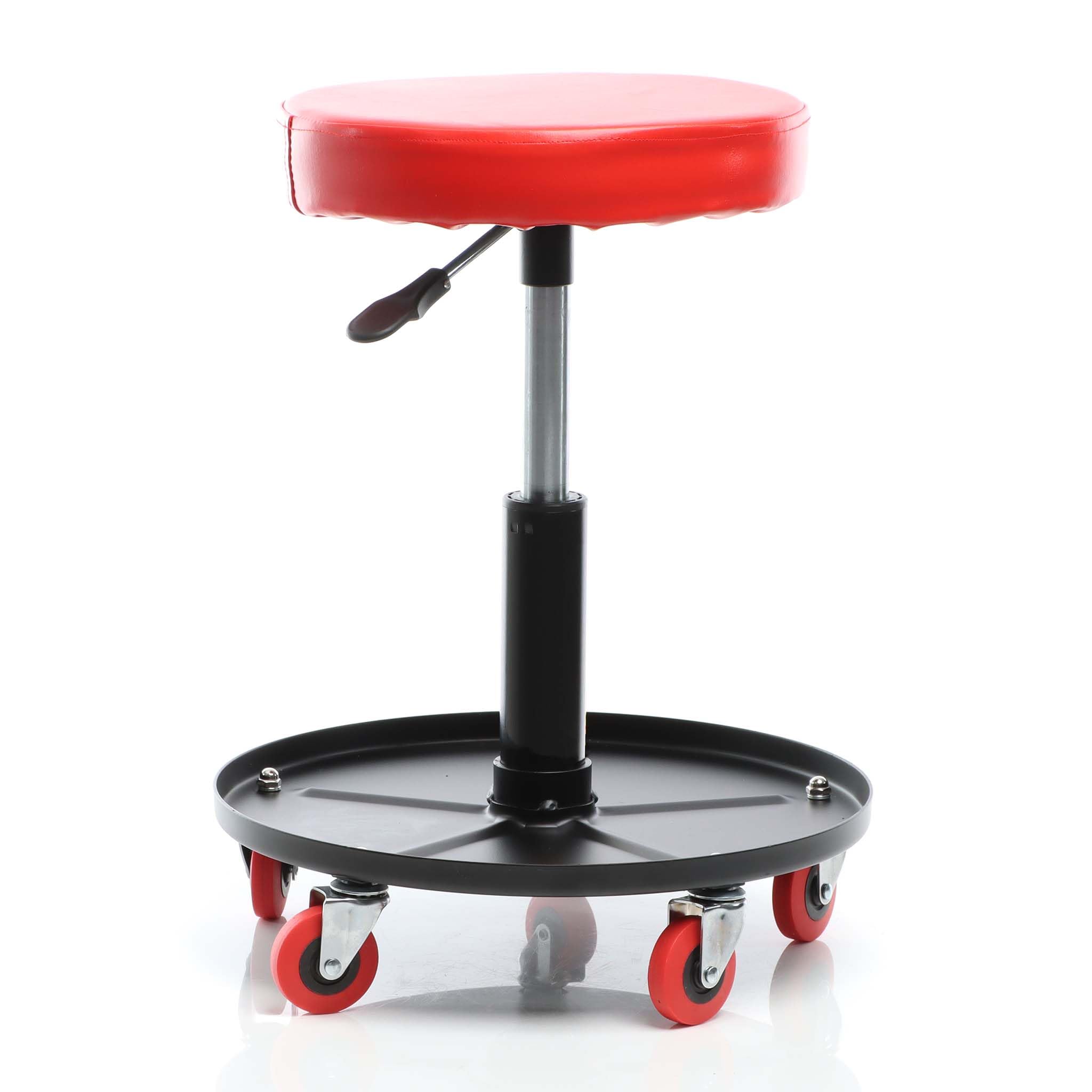XPOtool Taburete de Taller Regulable en Altura móvil Giro a 360° Asiento con Bandeja de Herramientas