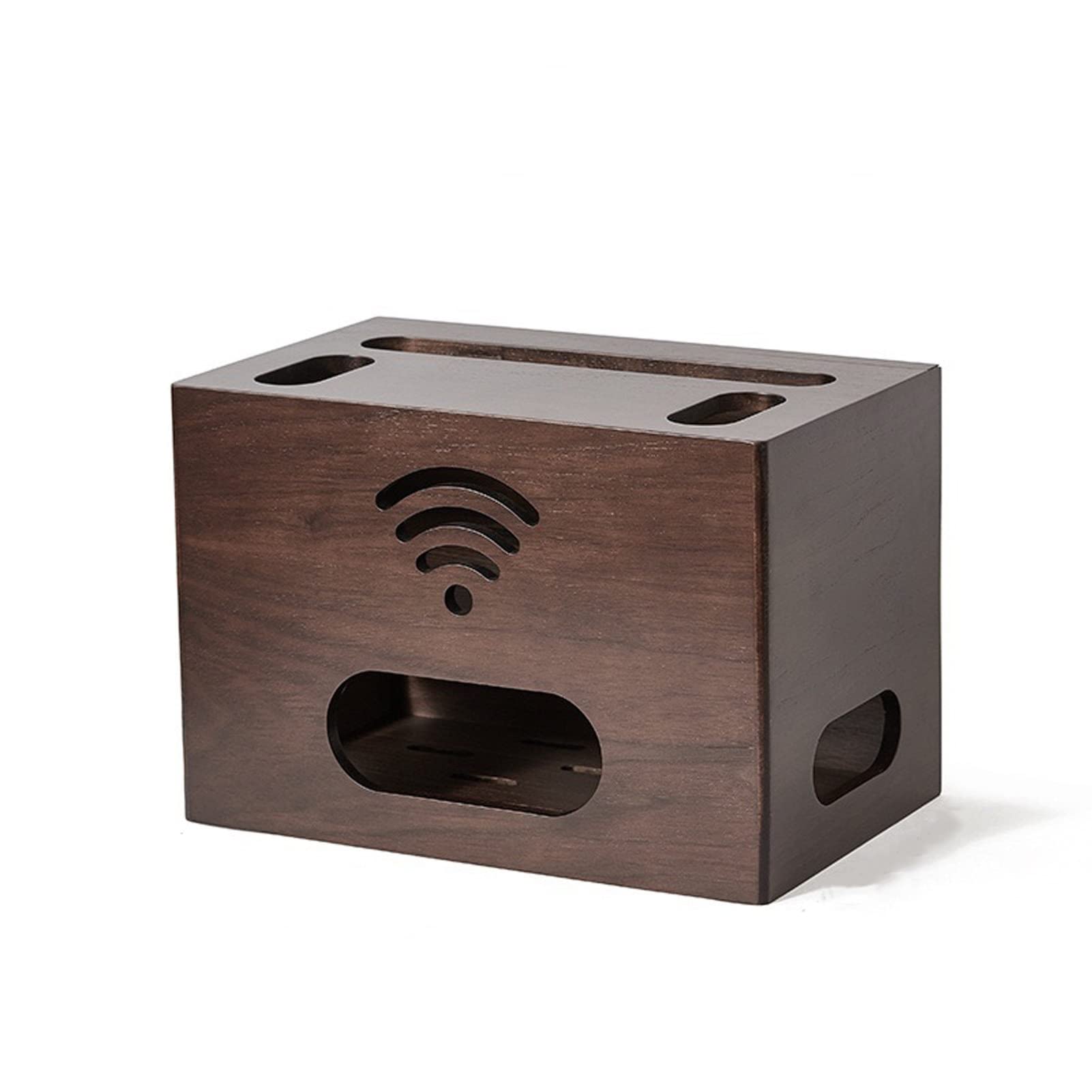 Kabelmanagement Holz-Router-Aufbewahrungsbox Set-Top-Box-Rack Netzteil TV-Line-Box Steckdosenschutz Dekorative Abschirmbox Kabelbox