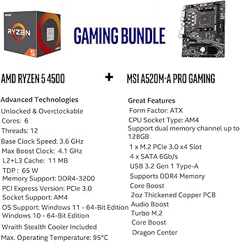 Amazon.com: INLAND Micro Center AMD Ryzen 5 5500 Unlocked Desktop