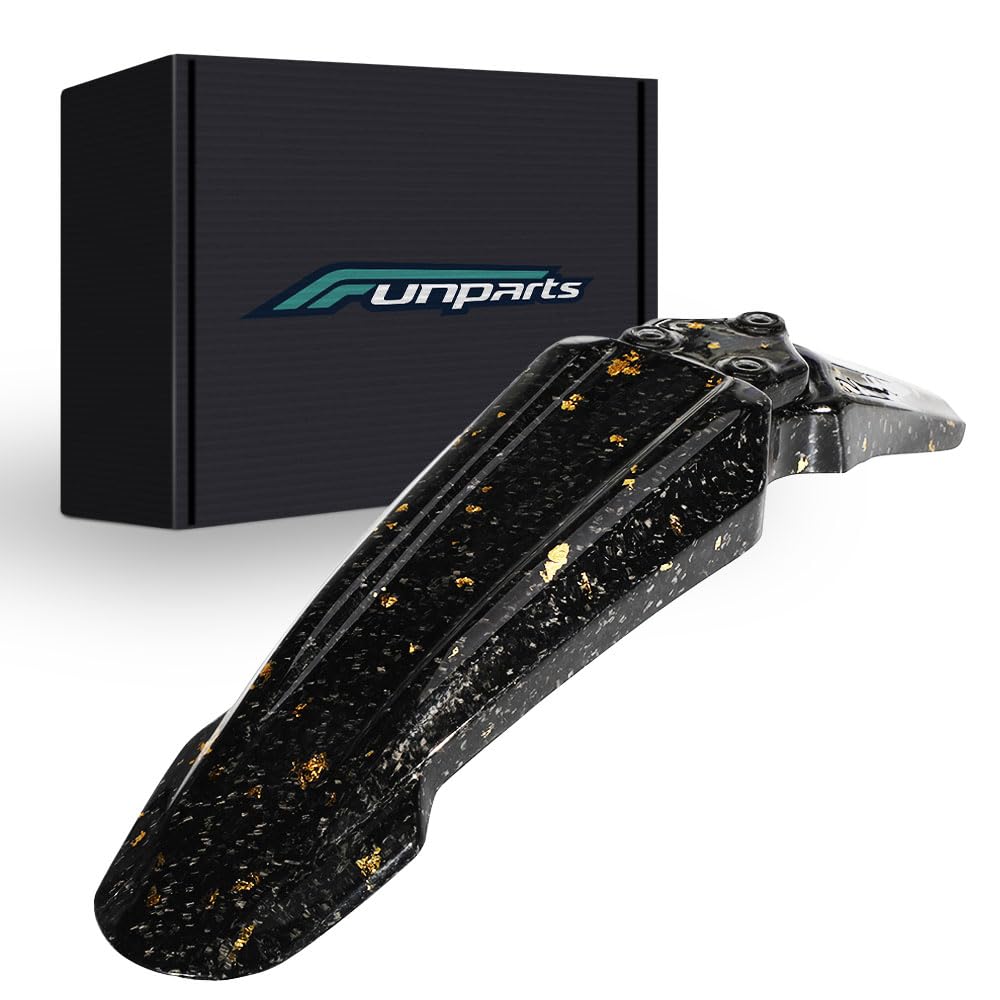 Sur Ron Front Fender,Carbon Fiber Motorcycle Fender Mud Guard for Surron Sur Ron Light Bee X/S Segway X260 X160 E Ride Pro SS Electric Dirt Bike with Gold Pattern
