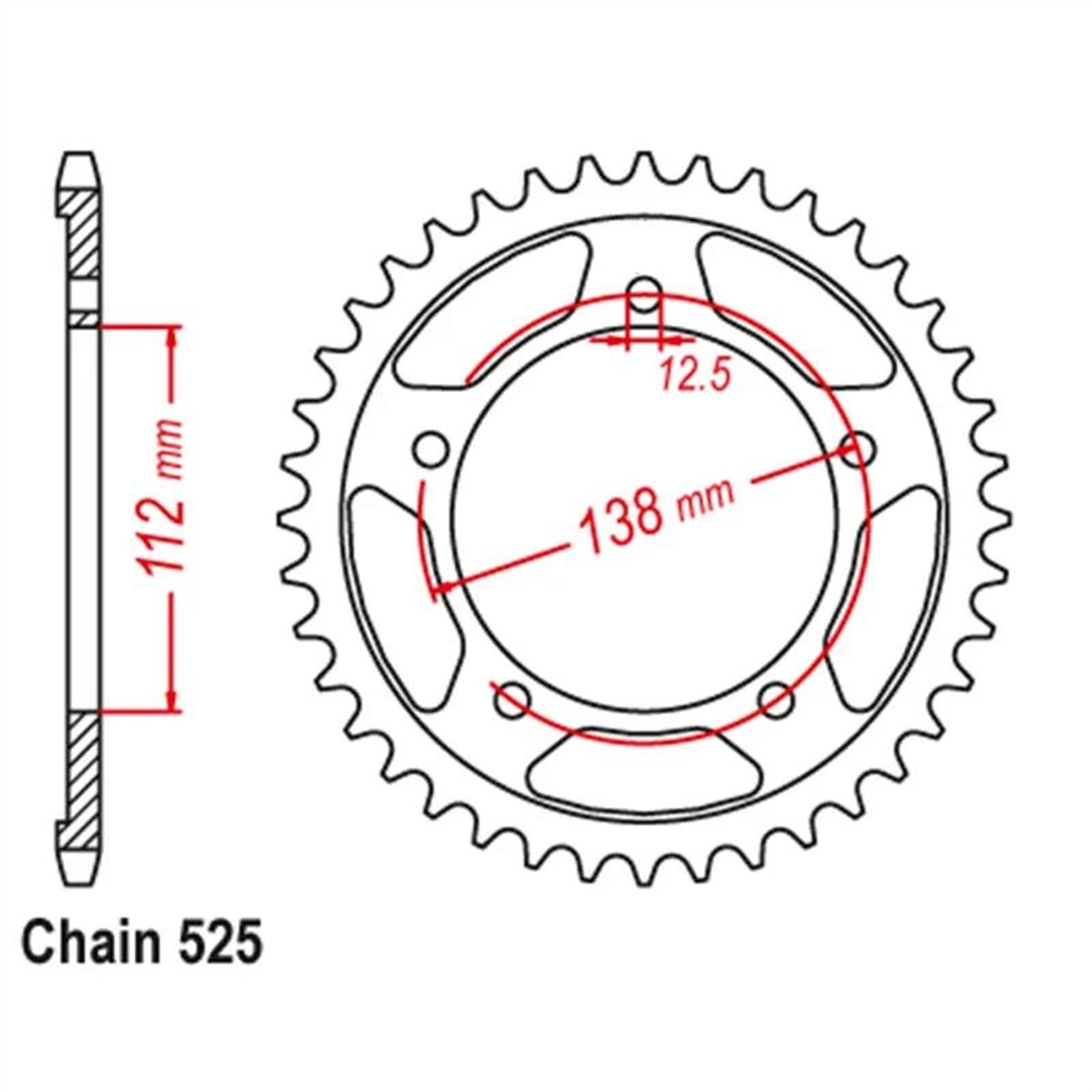 Parte del pignone 525 CNC 15 T/41 T Anteriore Posteriore Pignone Moto Per Honda CBF500 PC39 CBF 500 ABS 2004-2008 2005 2006 2007(15T 41T)