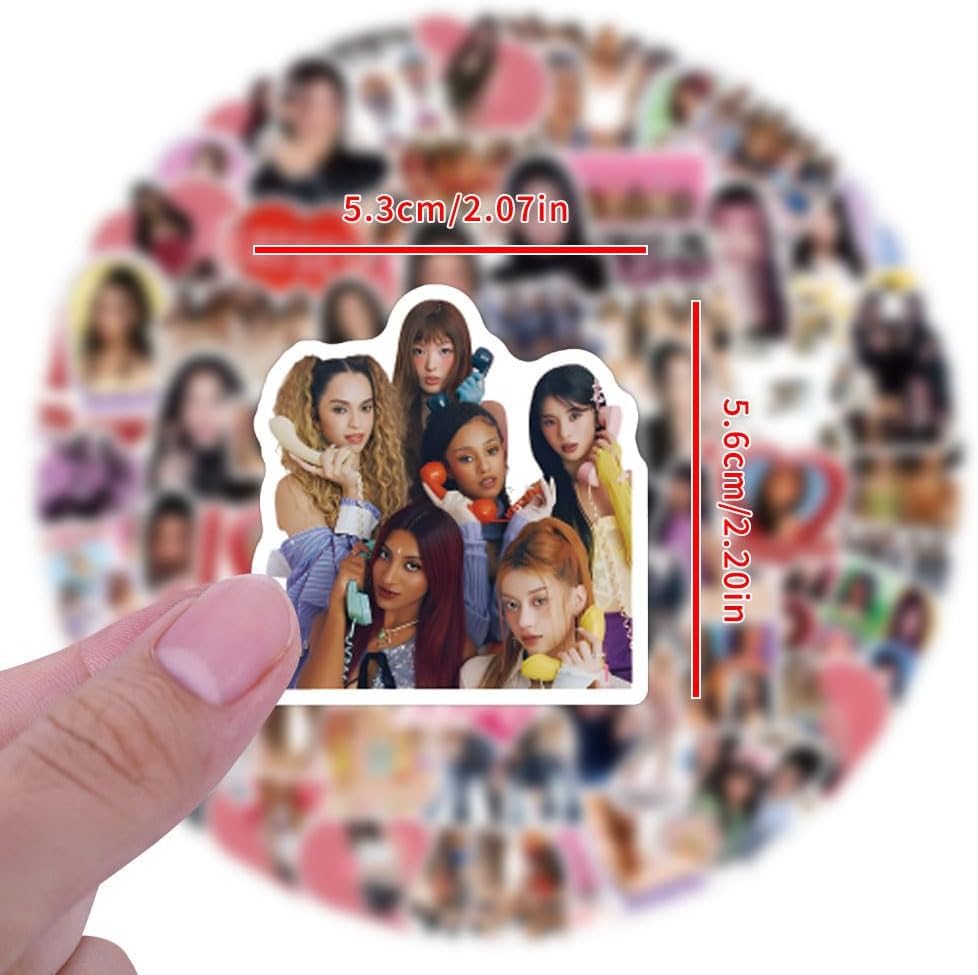 Image of Katseye Stickers Pack (125 Pieces) for Laptop, Phone, Bottle & Scrapbook | Aesthetic KATSEYE Band Vinyl Stickers Waterproof & Self Adhesive | Cute Kpop Style Stickers for Girls & Fans