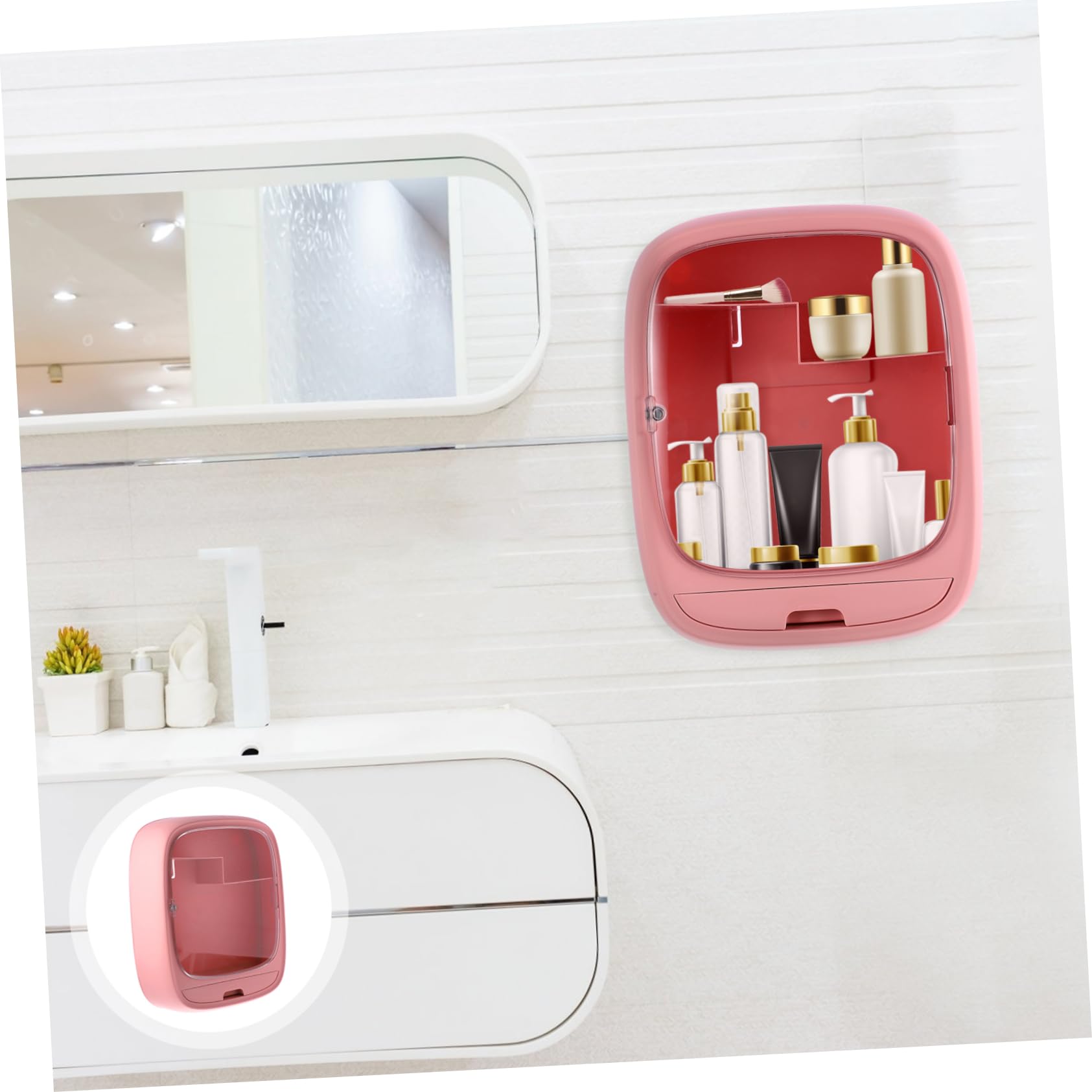 Garneck 1 Scatola Portaoggetti Da Parete Multifunzionale Da Appendere Alla Parete Per Il Bagno