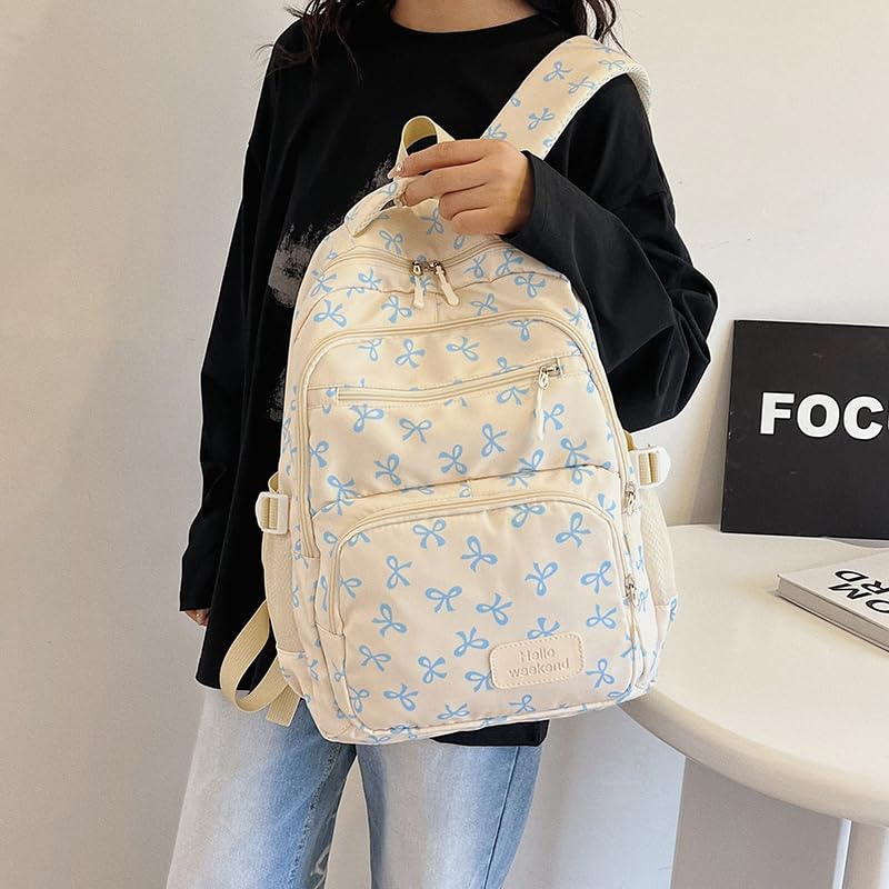 3Pack Backpacks with Schoolbag set Bookbags Laptop Bags for Women Travel Daypacks (Blue)4