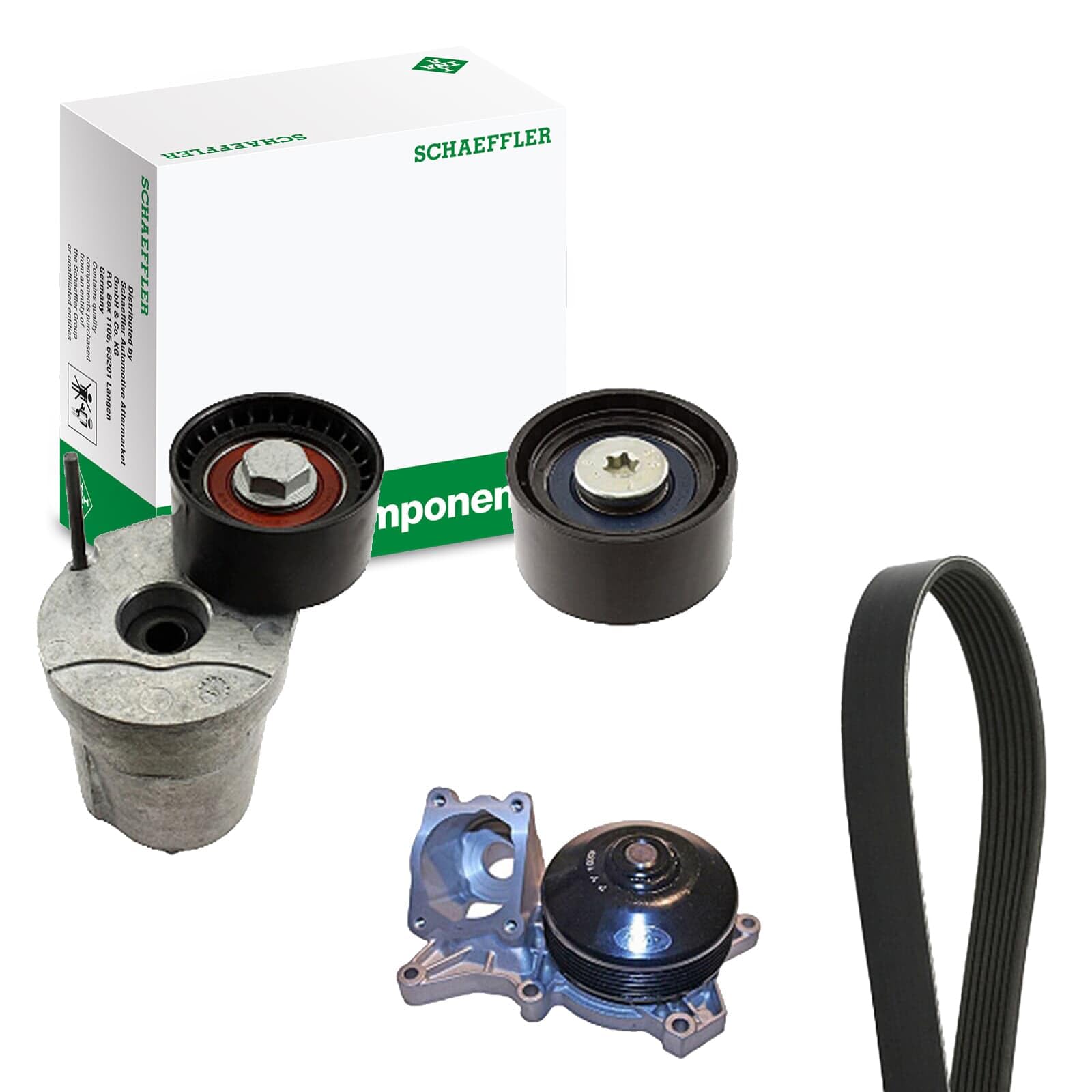 INA 529 0370 30 Pompa acqua + Kit cinghia Poly V con guarnizione Controllare corsa libera generatore ed ev. sostituire | Compatibile con: BMW 1, 1, 1 Cabriolet, 1 Coupe, 3, 3 Cabriolet, 3 Coupe, 3 Touring, X1