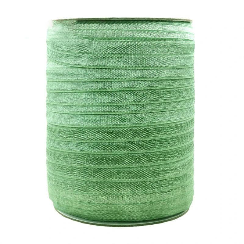 Rollo de 50/100 yardas de elástico liso plegable de 15 mm y 5/8" para el pelo, banda de licra, para manualidades de costura, con encaje, color verde salvia, 41, 20 mm, 100 yardas