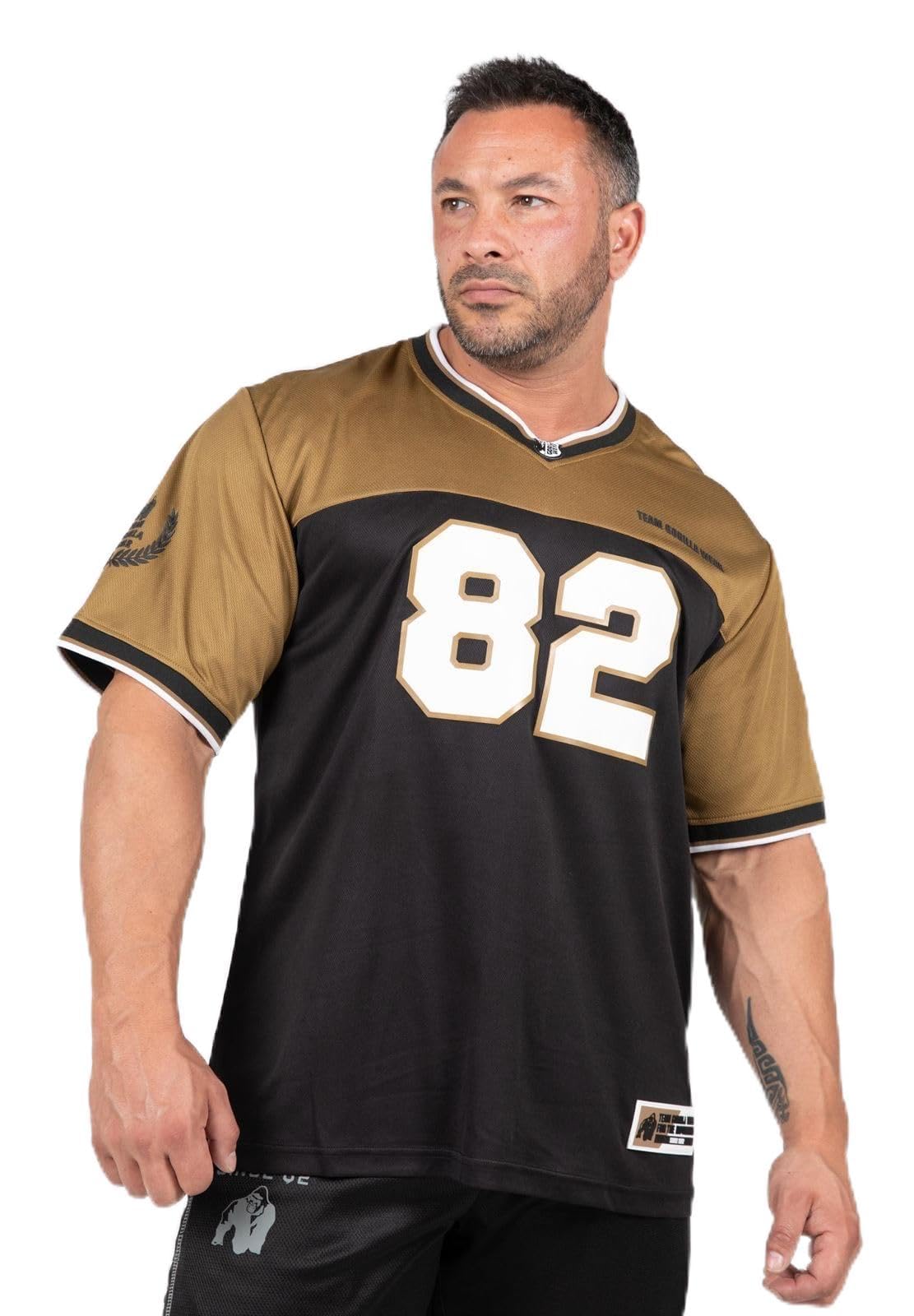 GORILLA WEAR Trenton Football Jersey - Nero/Bianco