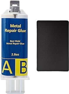 AB Metal Glue, Super Glue for Metal Adhesive,Metal Glue High Strength Bonds Metal to Metal,Suitable for Repairing Surface Cracks and Fractures in Metals, Stainless Steel, Plastics, Wood, Ceramics（80g）