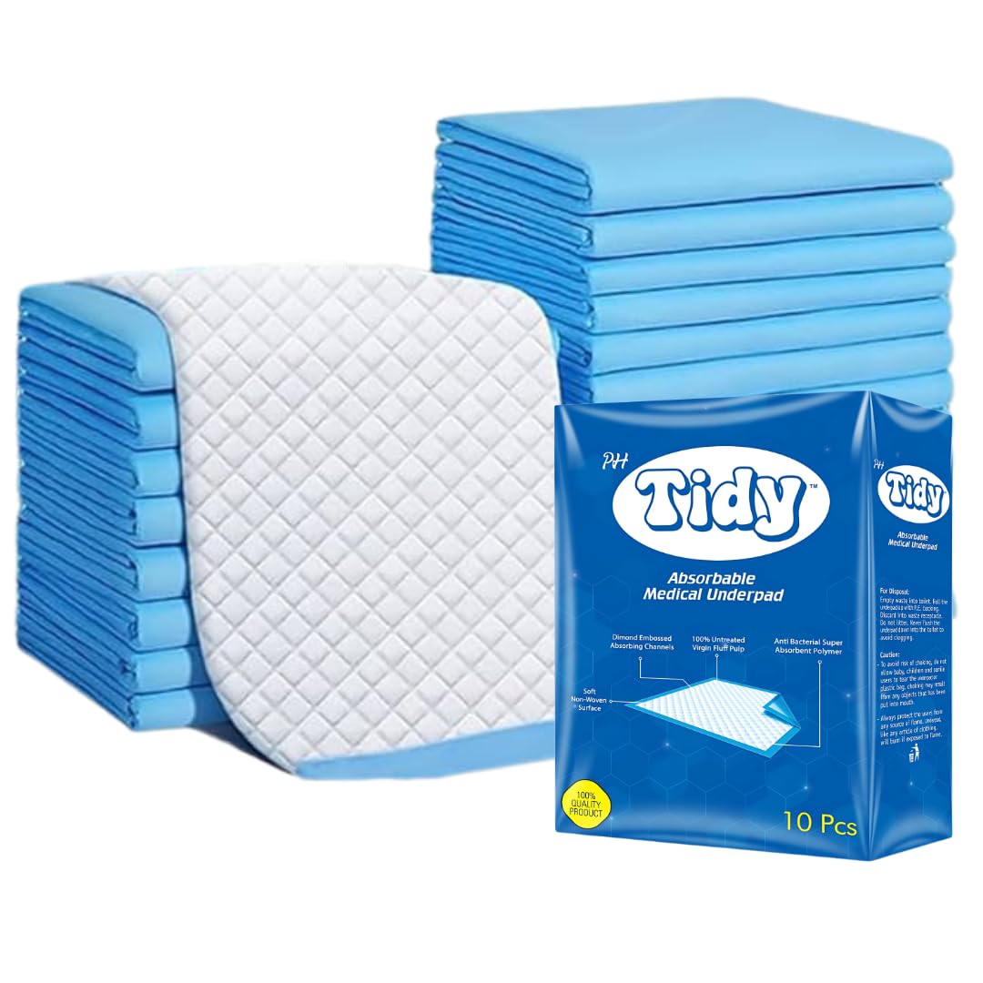 PH TIDY Disposable, Soft and Super Absorbent Underpads | (60x90 CM) | Pack of 3 | Size L (30 Pieces)-image-6