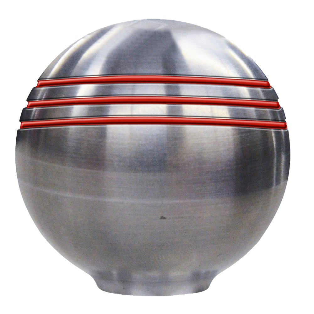 Schmitt & Ongaro Marine - Ongaro Throttle Knob - 1-⅞" - Red Grooves