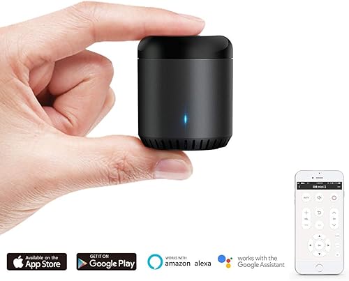 Miniatura 2 de Broadlink WiFi Smart Home Hub RM Mini 3 (solo Wi-Fi de 2.4 GHz) Automatización IR Aprendizaje Control remoto universal para TV Compatible con Alexa,