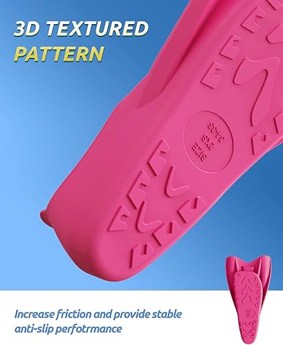 Miniatura 4 de W WSTOO Aletas de natación aerodinámicas, aletas cortas de entrenamiento, aletas de natación de silicona para niños, adultos, hombres y mujeres para