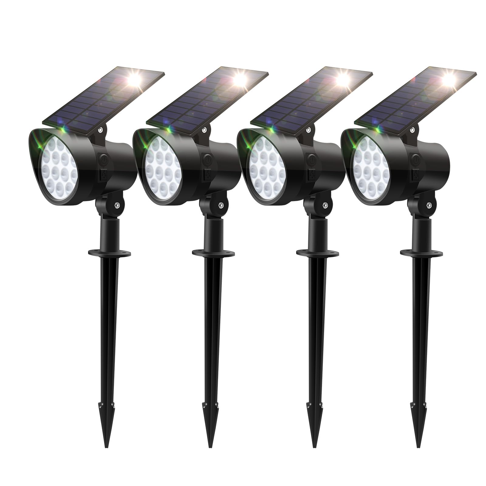 ALUSSO Solar Spot Lights 3CCT 4 Pack