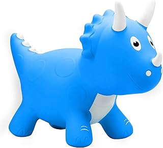 PlayZap Bouncy Animal, Bouncing Jumping Horse Animal Hopper Hopping Toys, Inflatable Bouncy Ride On Toy for Kids/Toddlers/Children (Pump Included)