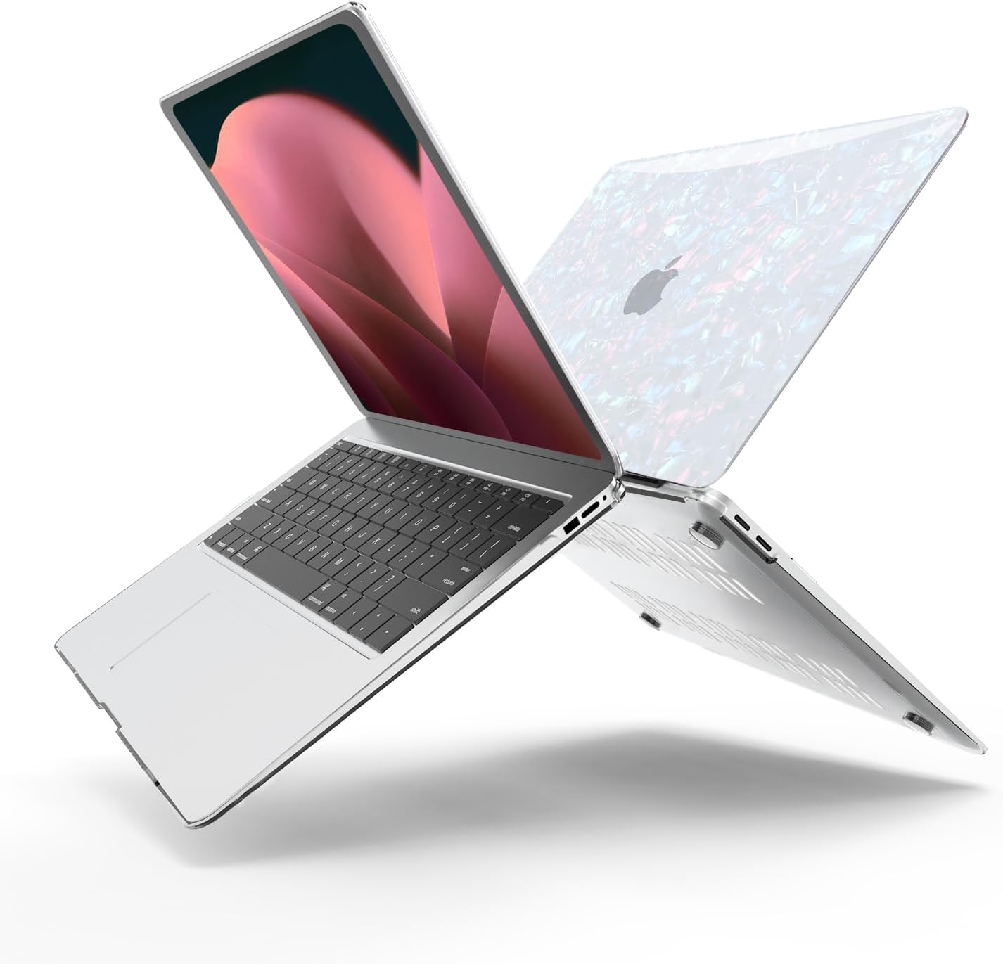 Anban Compatible with MacBook Pro 13 inch Case M2 M1 2025-2016 A2338 A2251 A2289 A2159 A1989 A1706 A1708, Plastic Hard Shell+Keyboard Cover+Screen Protector for MacBook Pro 13.3 inch Case, Shiny Pearl - Image 5