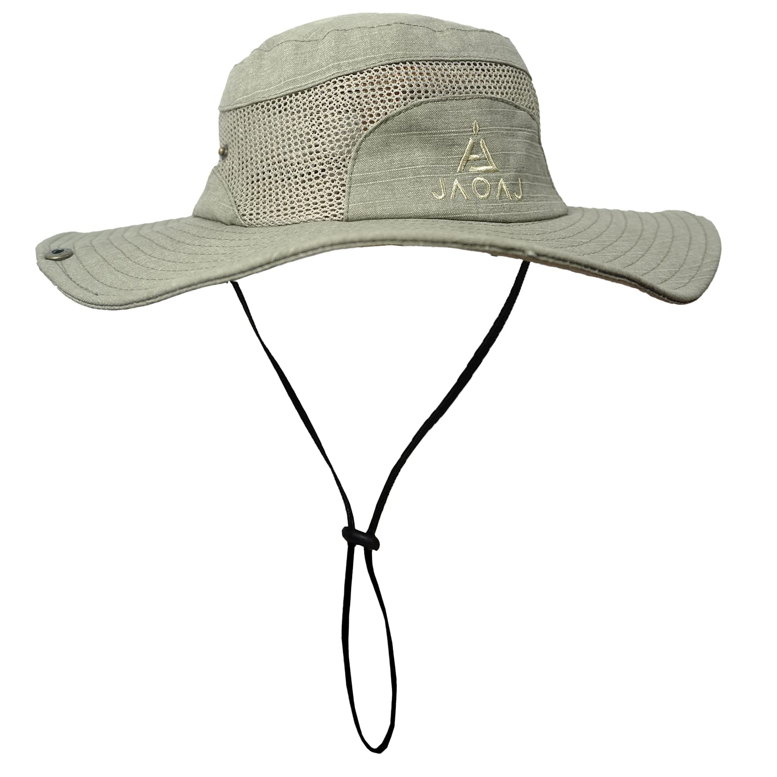 JAOAJ Sombrero para El Sol para Hombre, Sombrero deVerano con Protección UV, Sombrero Safari de Malla Transpirable Ajustable Plegable