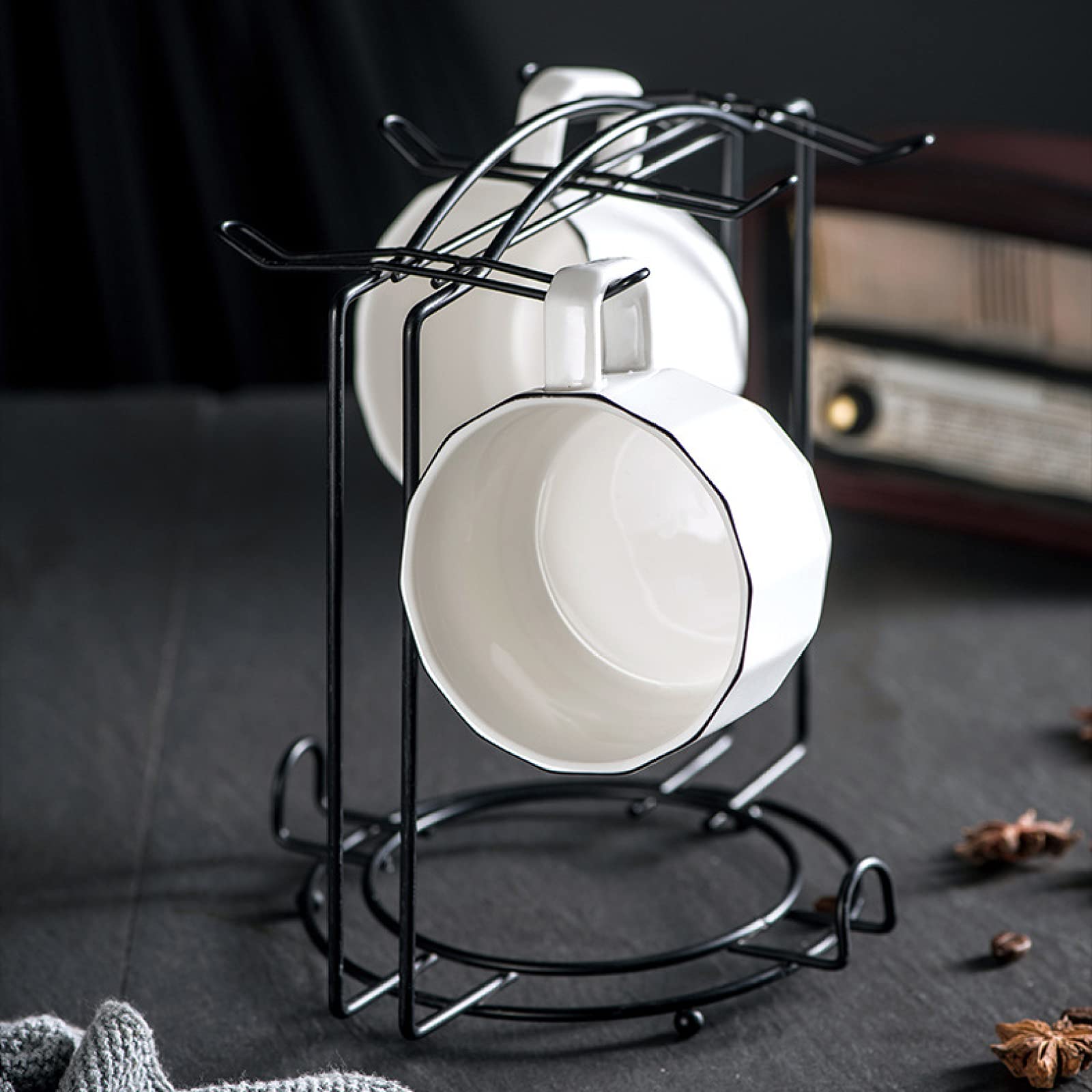 Porcelanowy Zestaw Filiżanek Do Kawy I Spodków Filiżanki Do Herbaty Ceramiczne Kwiatowe Herbata Kawa S Zestaw 6 Do Domu I Biura