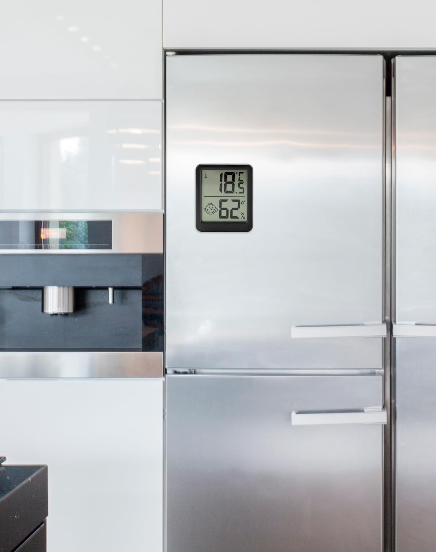 Thermomètre Hygromètre LCD QWORK - 2 Pièces, Mesure Température Et Humidité, écran Clair, Pour Intérieur