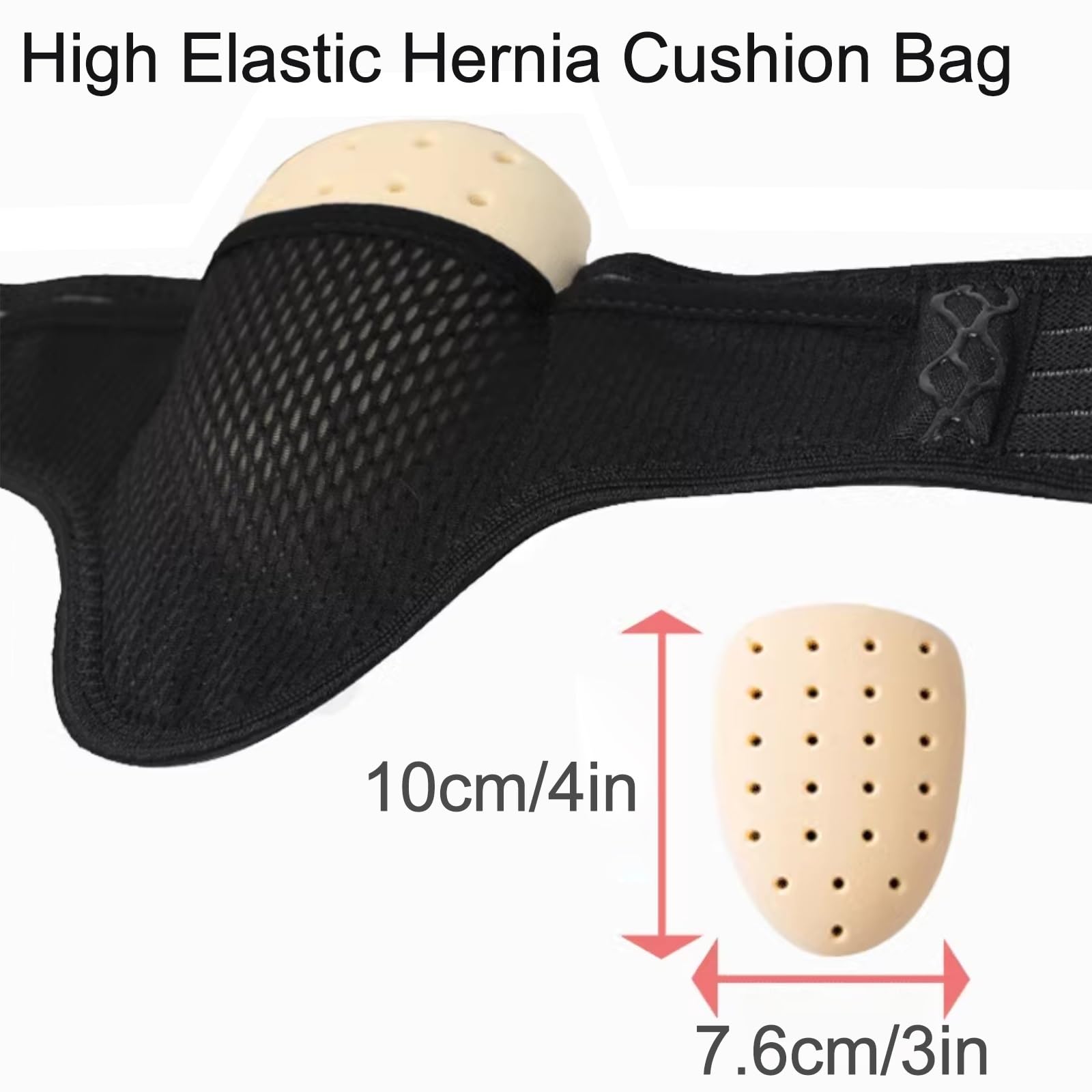 Cintura per Ernia per Uomo e Donne, Cinto Ernia Inguinale per Lato Sinistro o Destro, Regolabile, con 2 Cuscinetti di Compressione Rimovibili