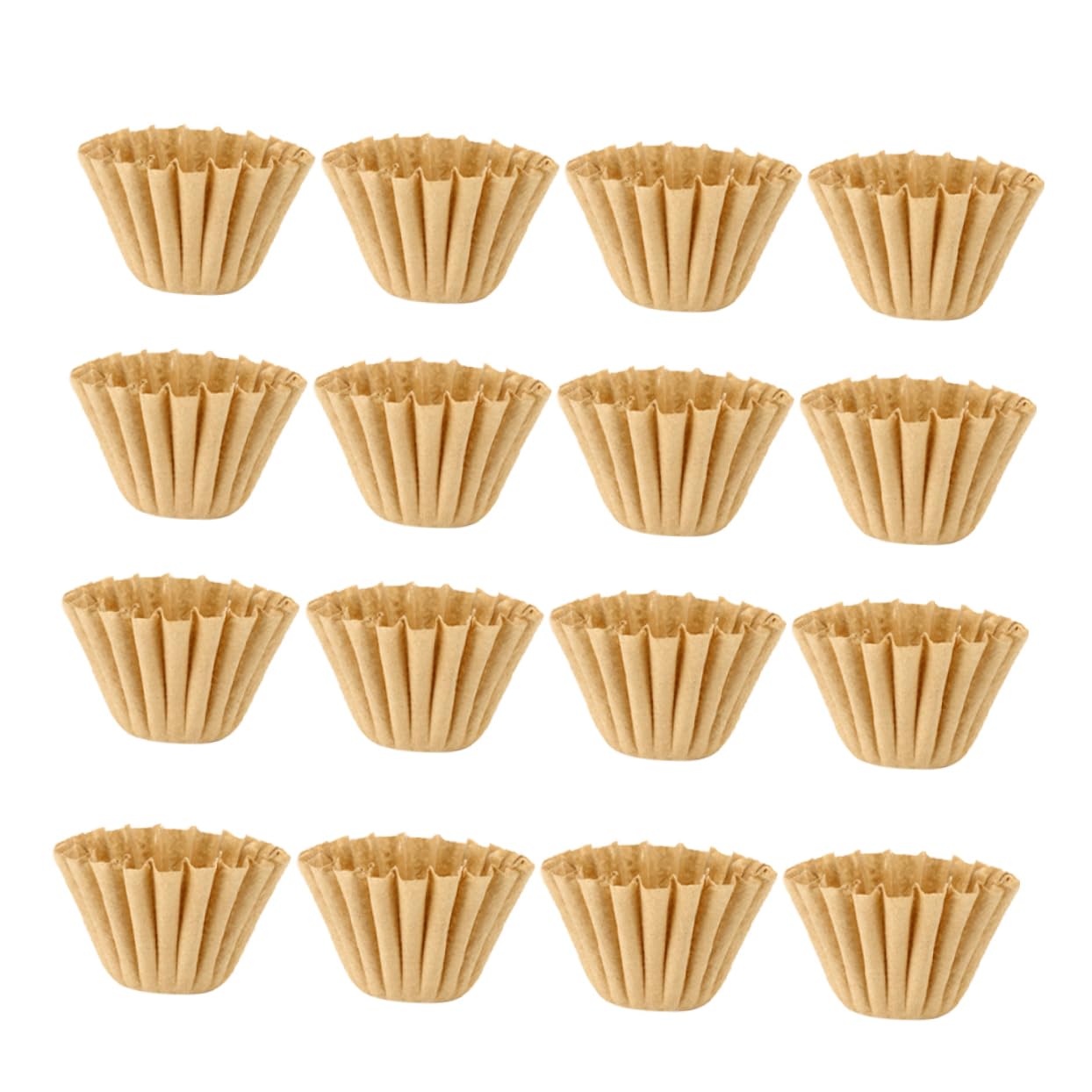 50Pcs Unbleached Cake Shaped Coffee Filter Paper Hand Drip Filtering Paper for Cups for Home Brewing Safe and Odorless for Coffee Lovers