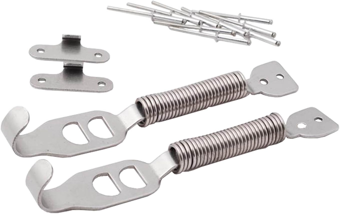 STR Universal Competition Bonnet/Boot Springs Hood Lock Rally Oval Racing Silver (Silver)