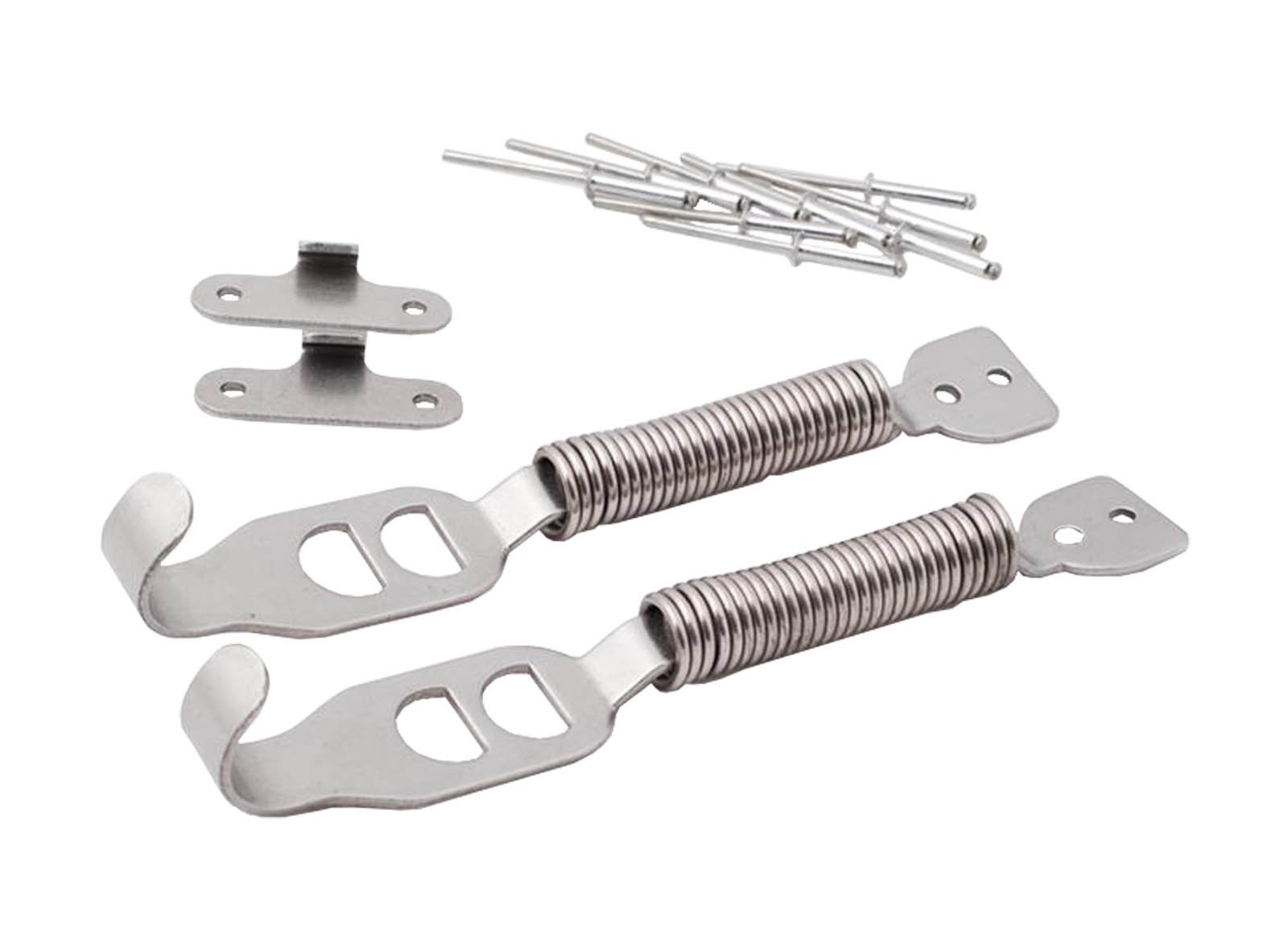 STR Universal Competition Bonnet/Boot Springs Hood Lock Rally Oval Racing Silver (Silver)