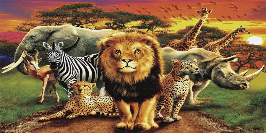 Adorable Jungle Animals Tropical Leaves Cute Cartoon Illustration Fun Dog Baby Pink Bear Image367532939
