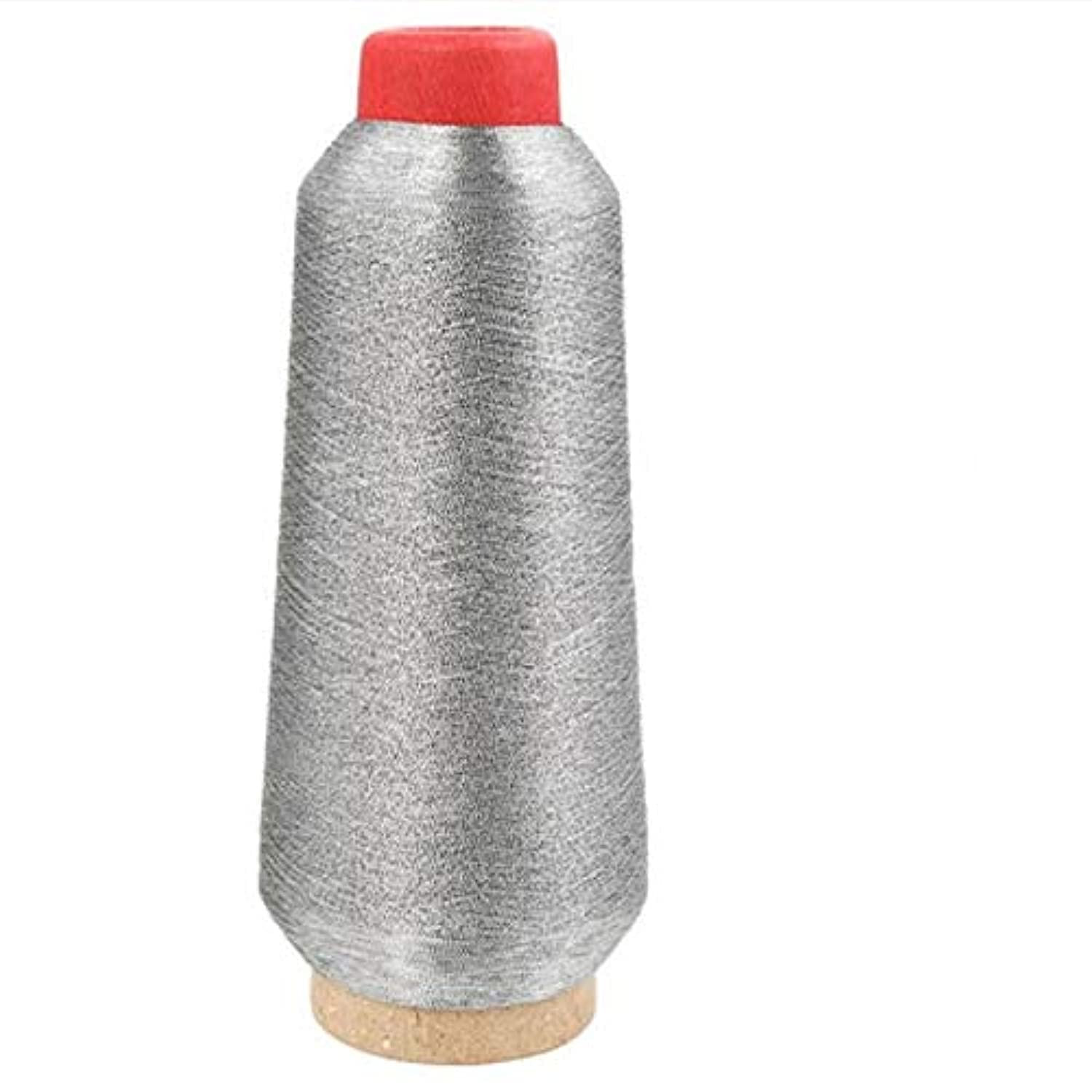 no branded Embroidery Thread Colorful Cross-Stitch Embroidery Threads Sewing Thread Line Durable Overlock Textile Metallic Yarn Woven Line LPLCUICAN (Color : Silver, Size : 1)