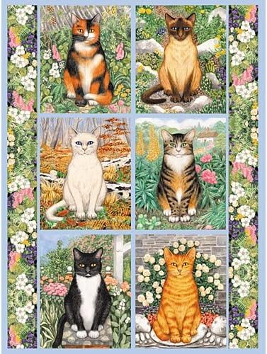 Cats in the Garden Jigsaw Puzzle, 1000 Pcs