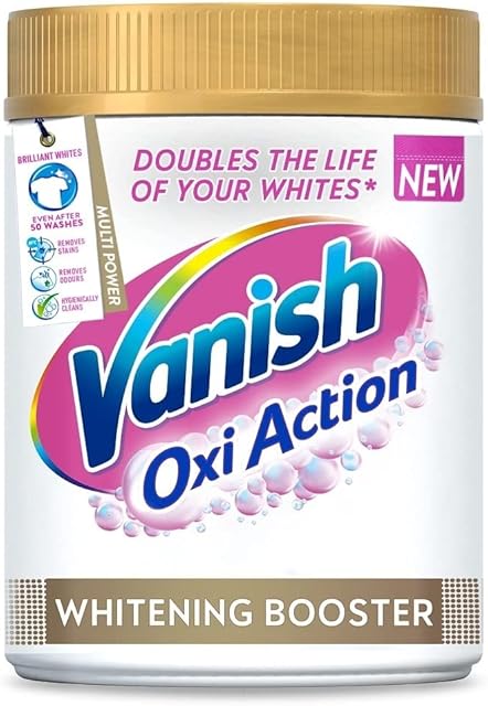 Vanish Fabric Stain Remover, Gold Oxi Action Powder Crystal Whites, 1.41 kg
