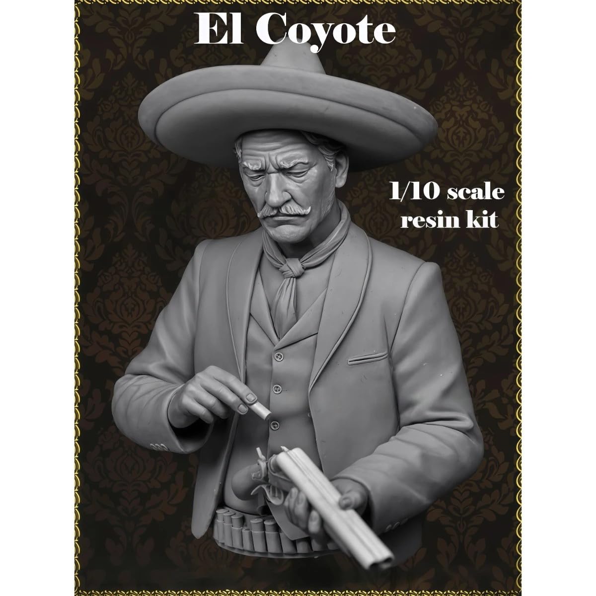 1/10 scale resin unpainted model kit, military theme, bust of a coyote, unassembled and unpainted, BK687