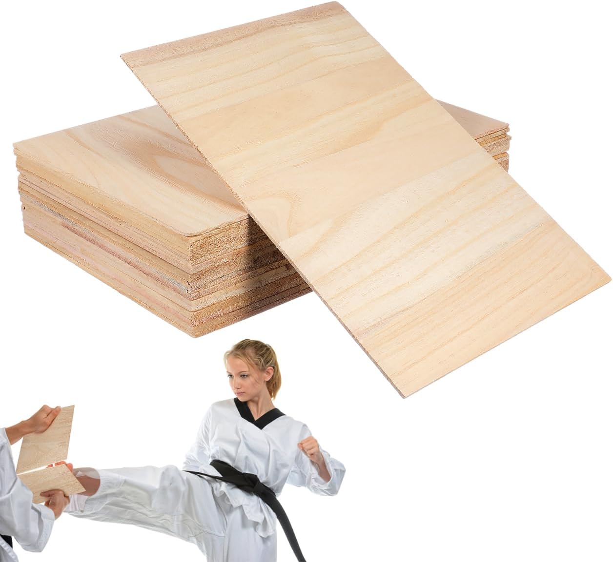 Hemoton Sturdy Wooden Martial Arts Boards Pcs Taekwondo Breaking Boards for Training and Practicing