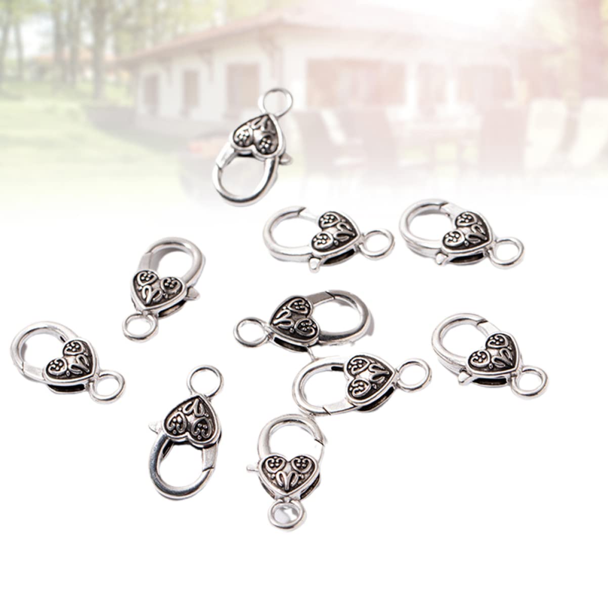 Ciieeo 120stücke Antike Silber Legierung Herzförmige Verschlüsse Schmuckzubehör Für Armband Und Halskette Langlebige Und Glänzende Kettenverschlüsse Für Kreatives Basteln