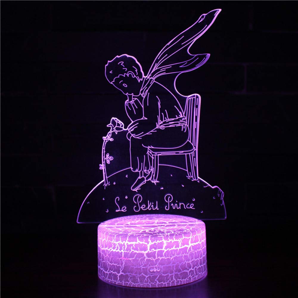 San Valentino 13D Night Light Per Bambini,3D Illusione Ottica Luce Notturna,Lampada Illusione 3D 7 Colori Cambiano, Per la Famiglia di Dei Bambini