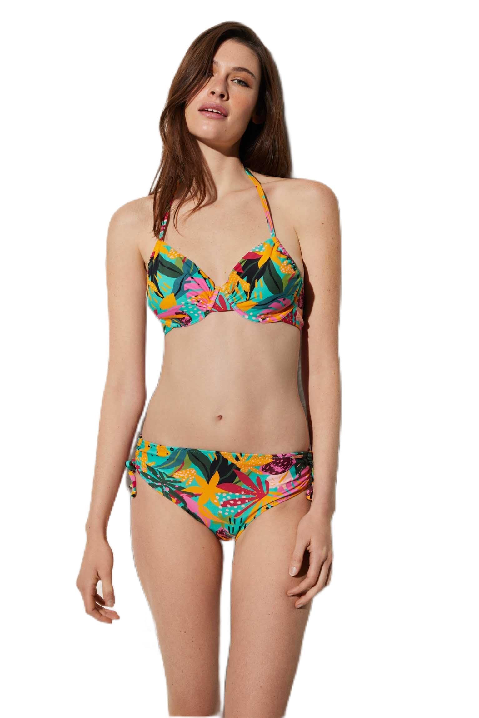 YSABEL MORA Conjunto de Bikini con aro Efecto Reductor con Estampado Multicolor