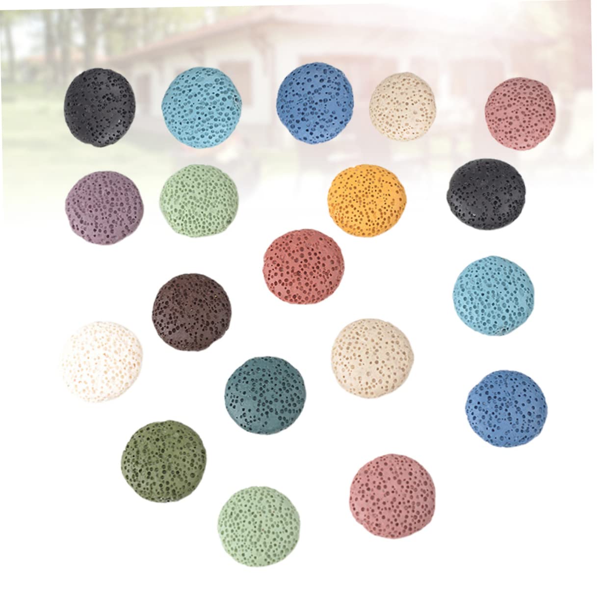 STOBOK 57pezzi Perline Colorate Pietra Vulcanica Per Creazioni Fai Da Te Pendenti Per Bracciali e Collane Di Charm Per Gioielli Unici