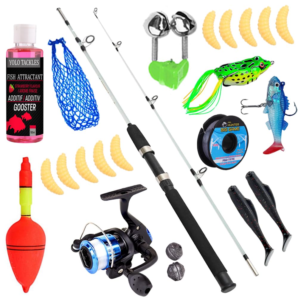 1.8MTR Fishing Rod 180 cm with Fishing Reel and Frog Solid Fiber-image-23